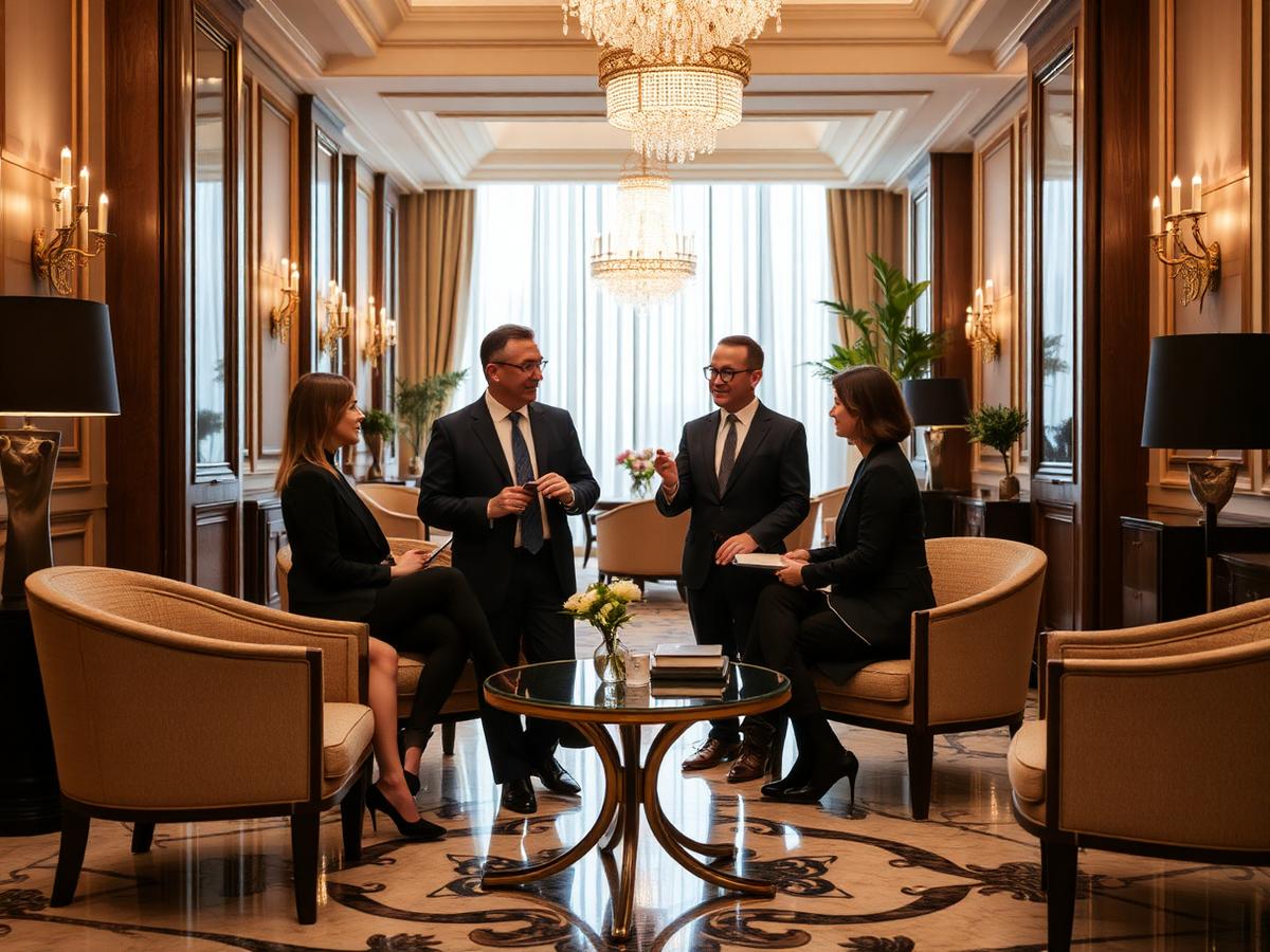 Reunión profesional en hotel parisino