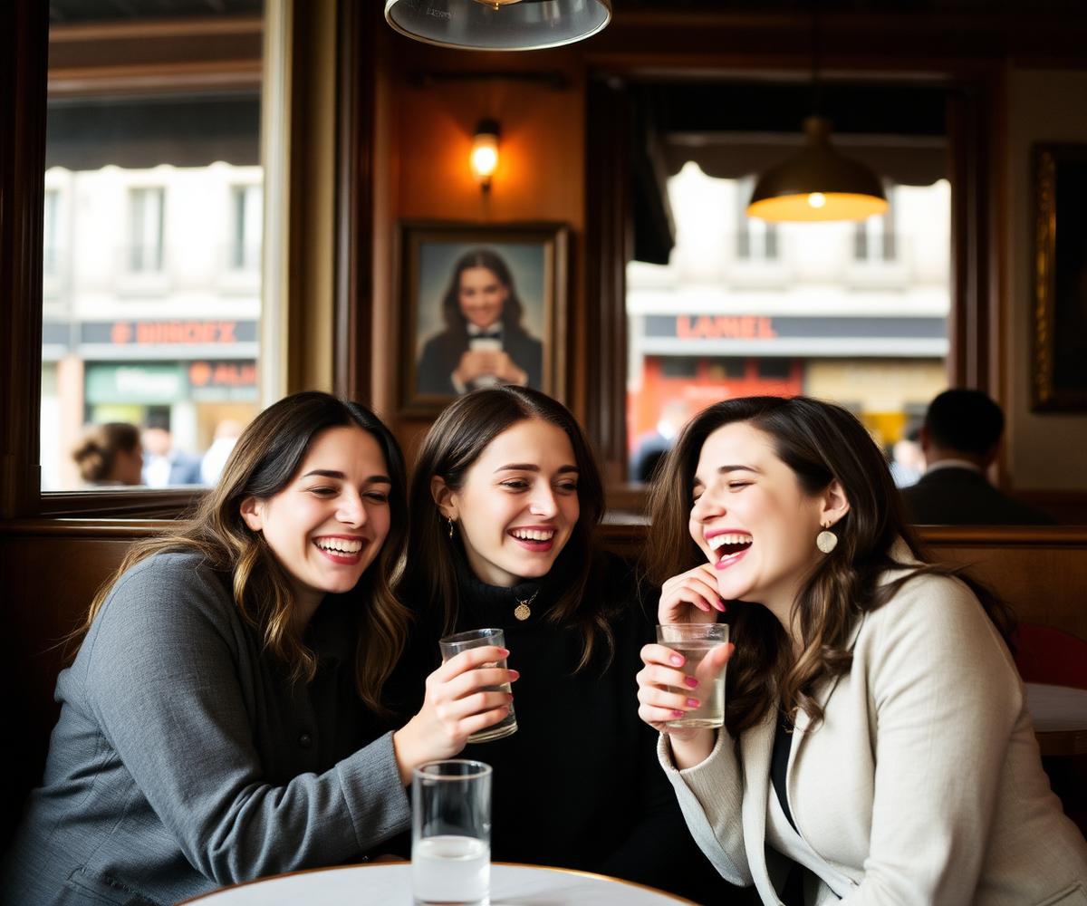 Equipo de Coucou Francés en un café